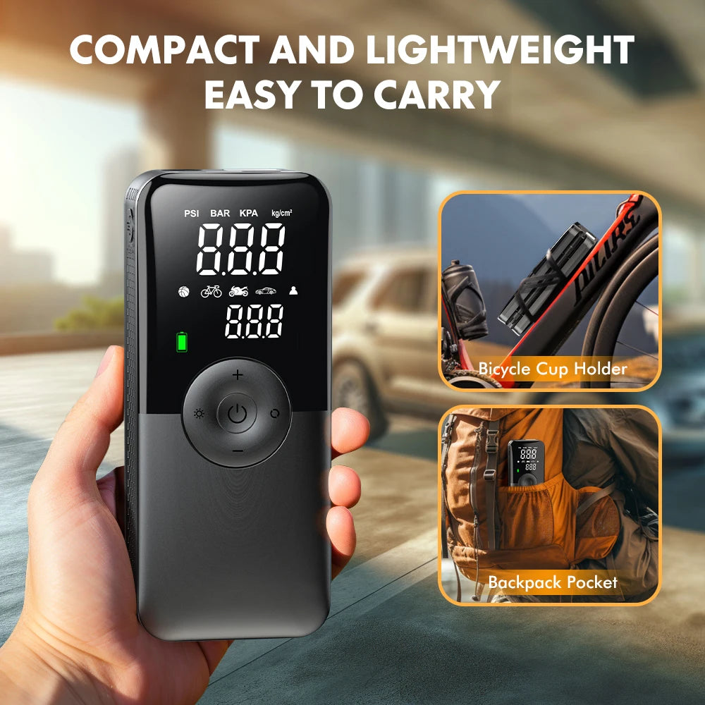 CARSUN Rechargeable Inflator Portable Compressor Digital .