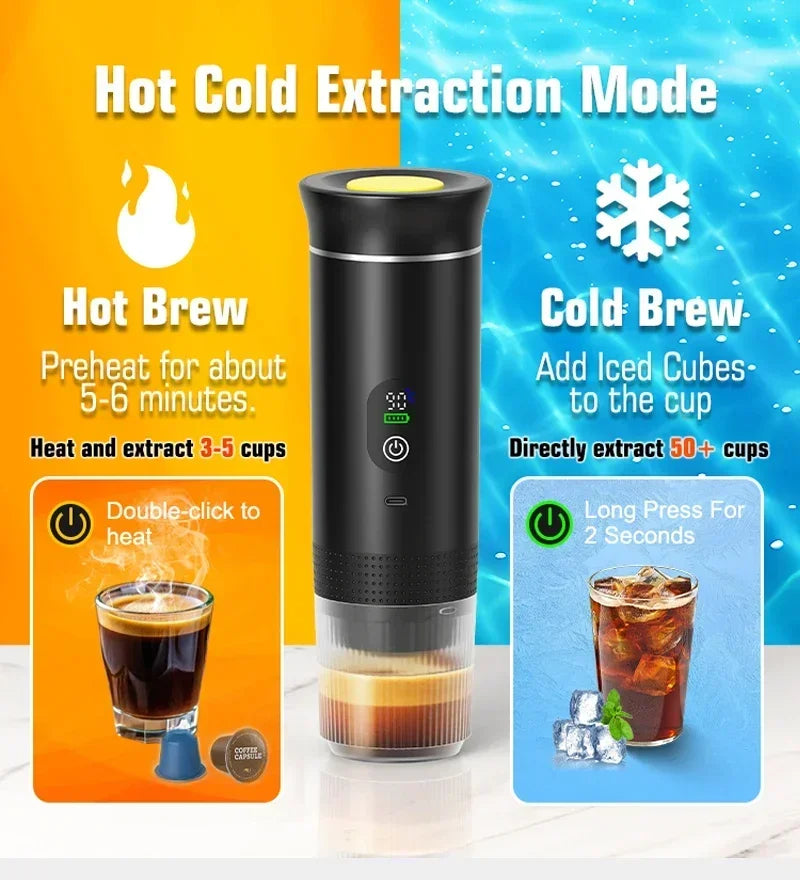 DENOKIN 3-in-1 Portable Espresso Machine