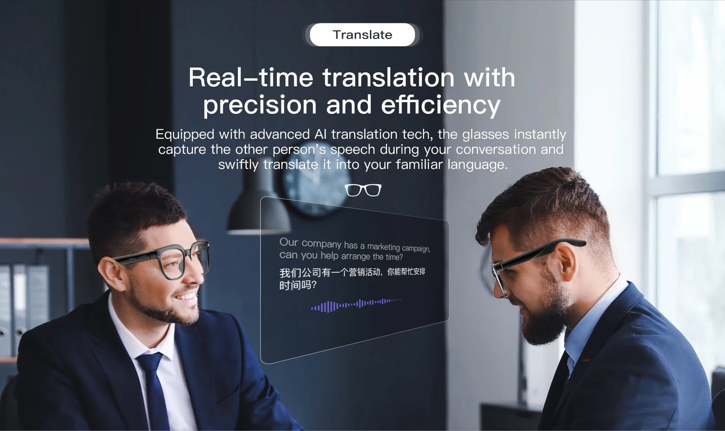 New HD AI Smart Glasses , HD Camera , AI Translation , Sunglasses . Men & Women