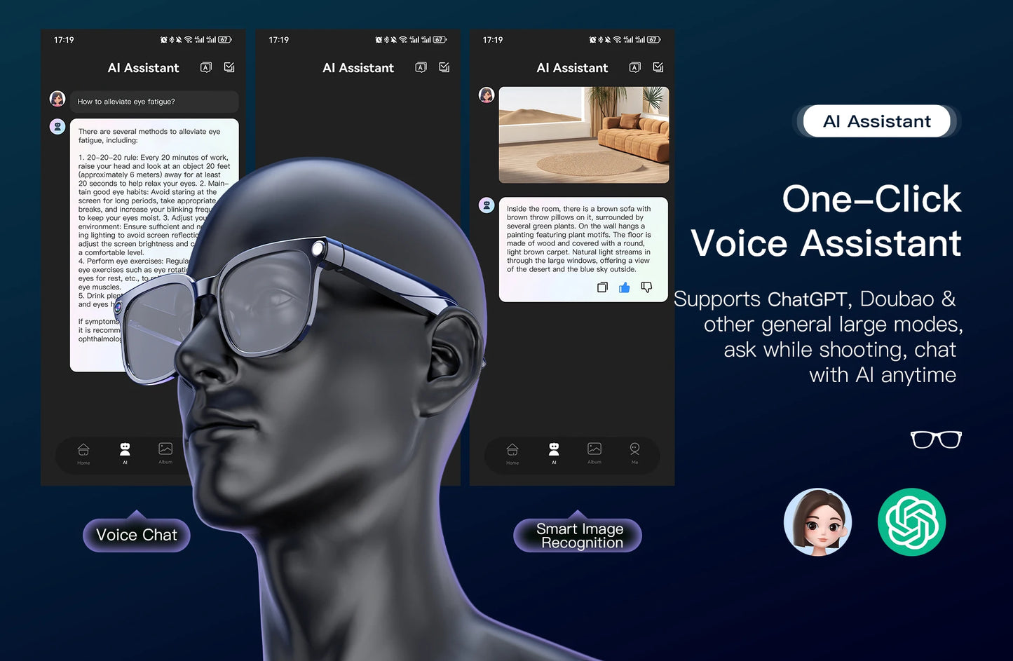 New HD AI Smart Glasses , HD Camera , AI Translation , Sunglasses . Men & Women