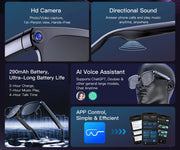 HD AI Camera Smart Glasses