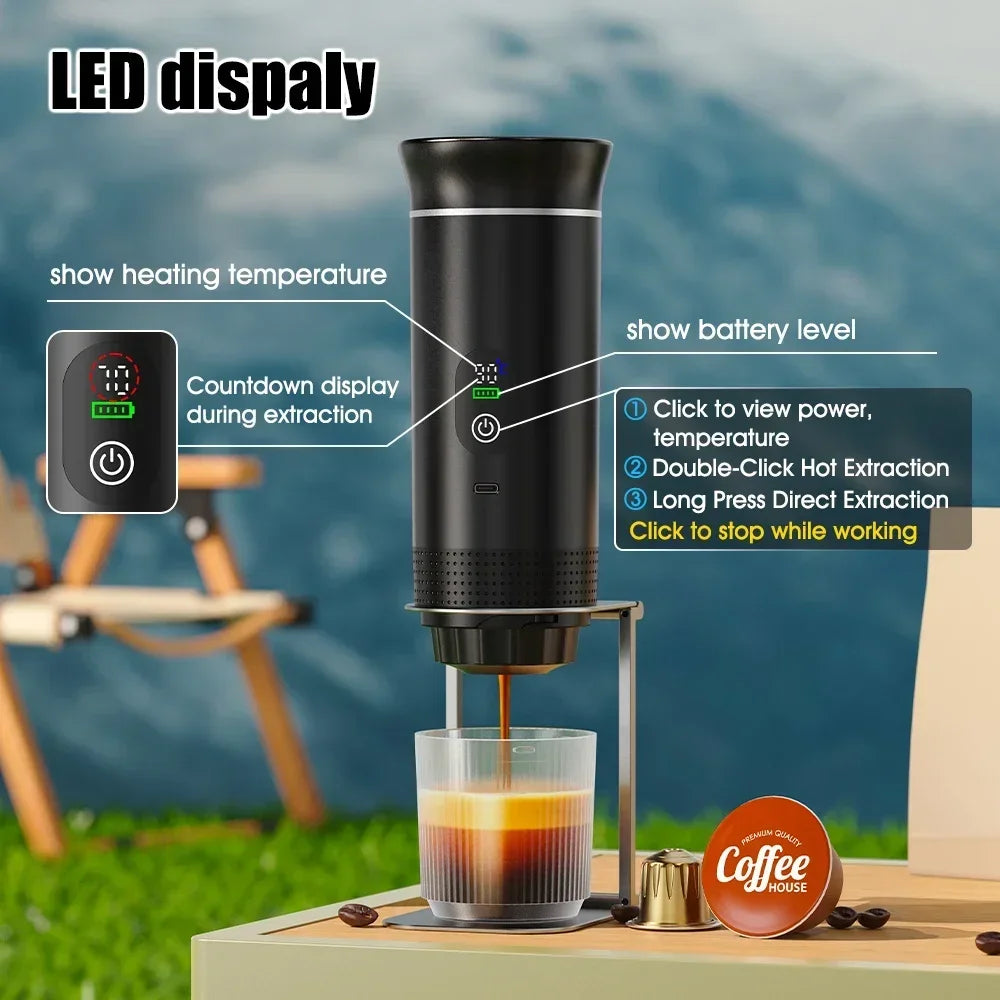 DENOKIN 3-in-1 Portable Espresso Machine