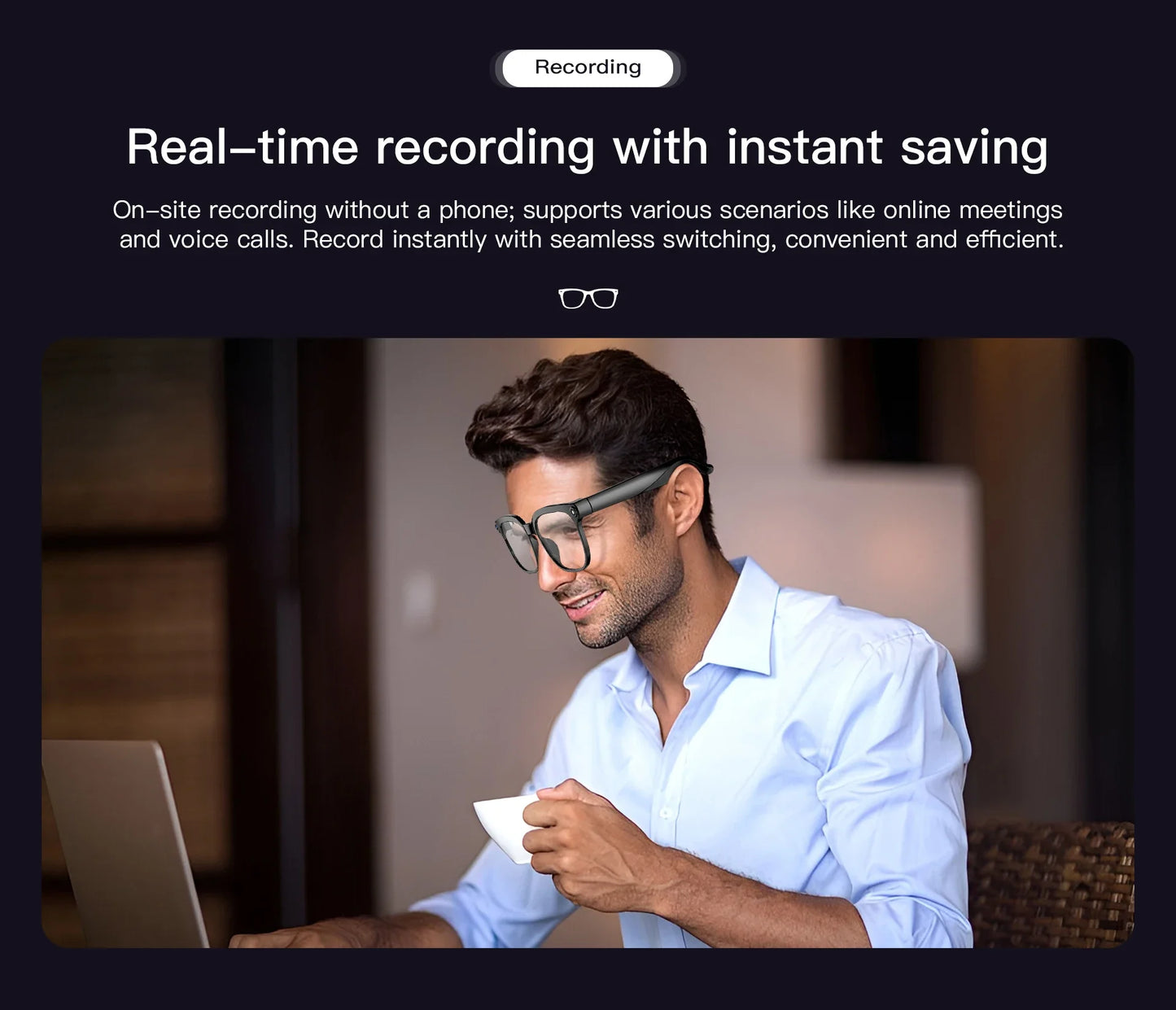 New HD AI Smart Glasses , HD Camera , AI Translation , Sunglasses . Men & Women