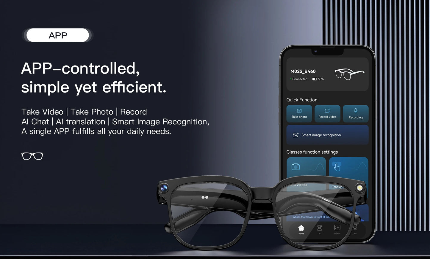 New HD AI Smart Glasses , HD Camera , AI Translation , Sunglasses . Men & Women