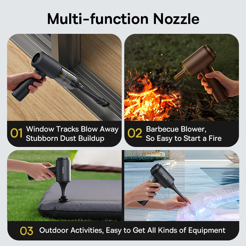Baseus 4-in-1 Cordless Car Vacuum Cleaner