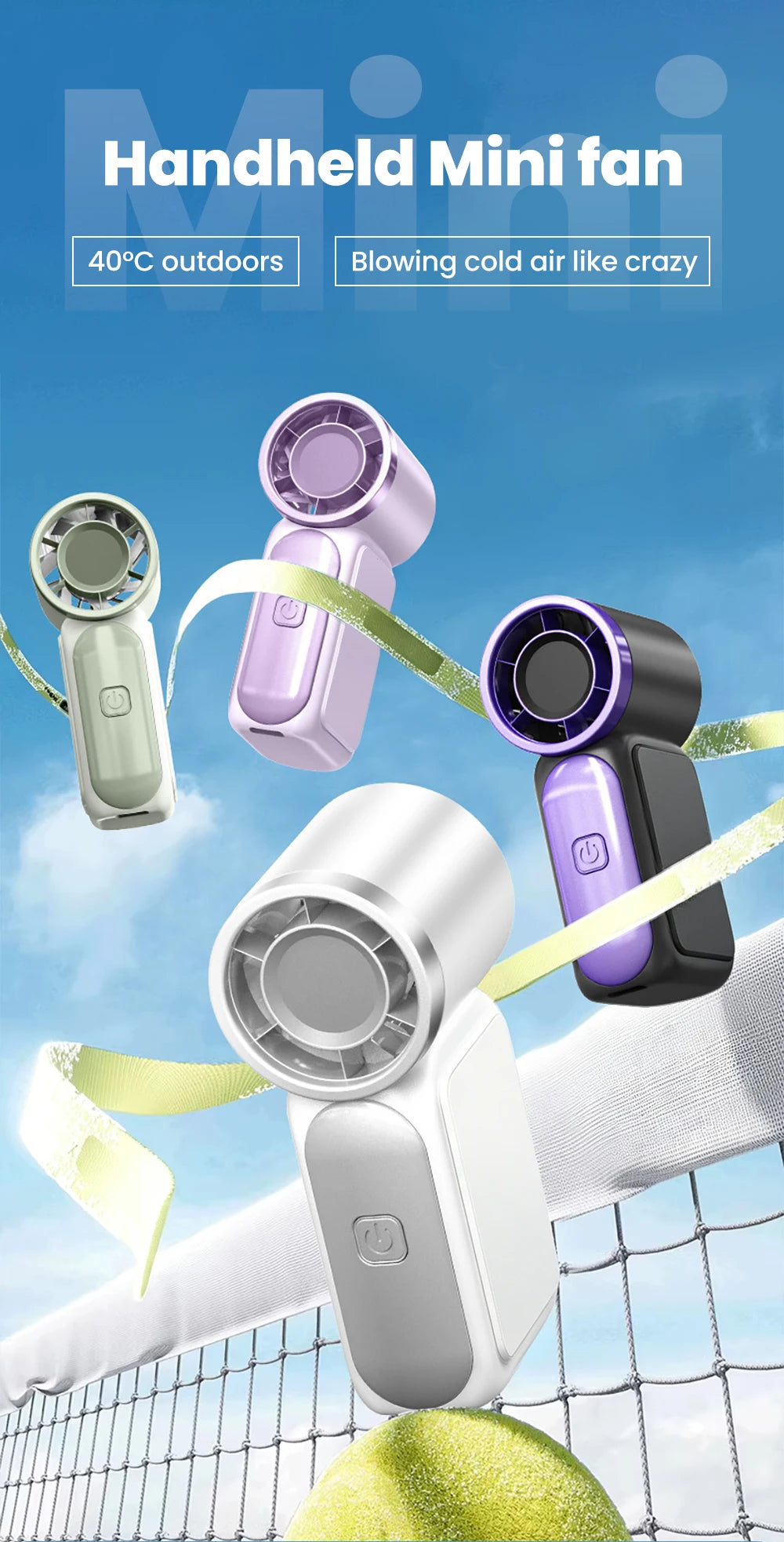 Compact Digital Portable Cooling Mini Fan