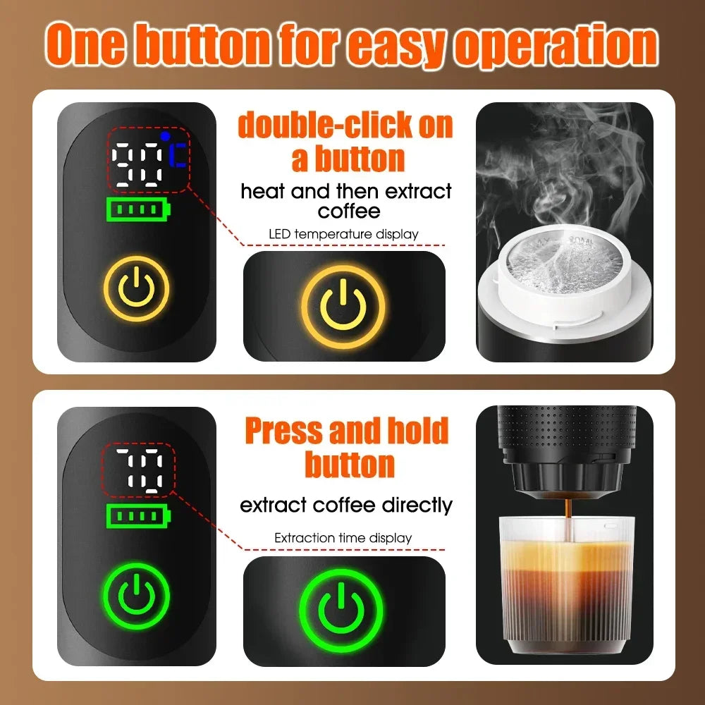 DENOKIN 3-in-1 Portable Espresso Machine