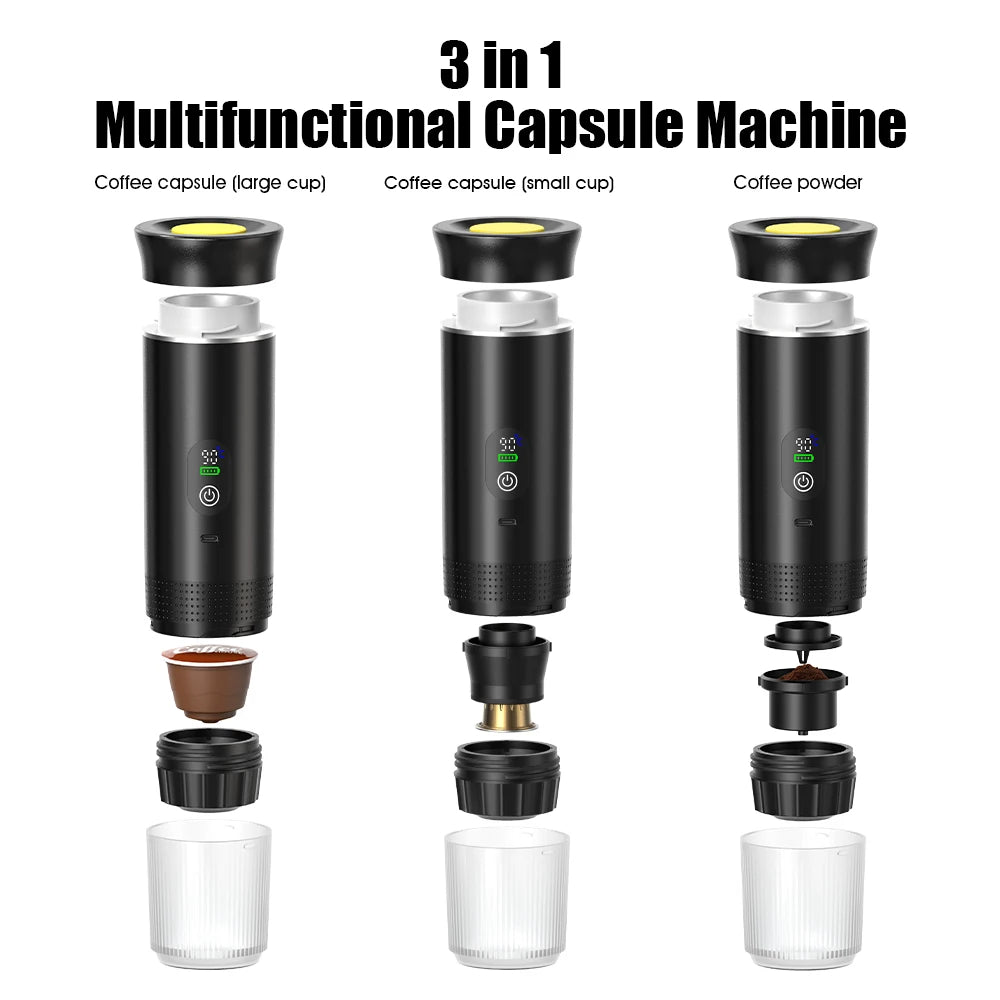 DENOKIN 3-in-1 Portable Espresso Machine