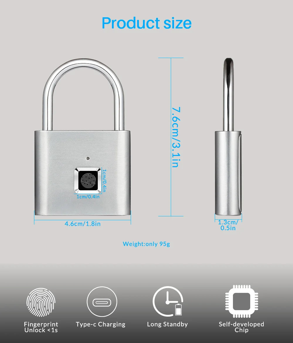KERUI Smart Fingerprint Padlock .