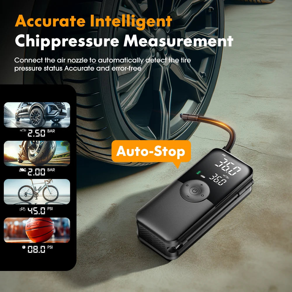 CARSUN Rechargeable Inflator Portable Compressor Digital .