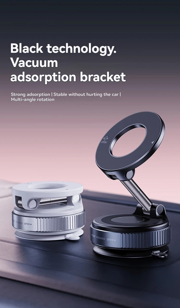 Car Mount Vacuum Magnetic Holder Strong Suction Stand .