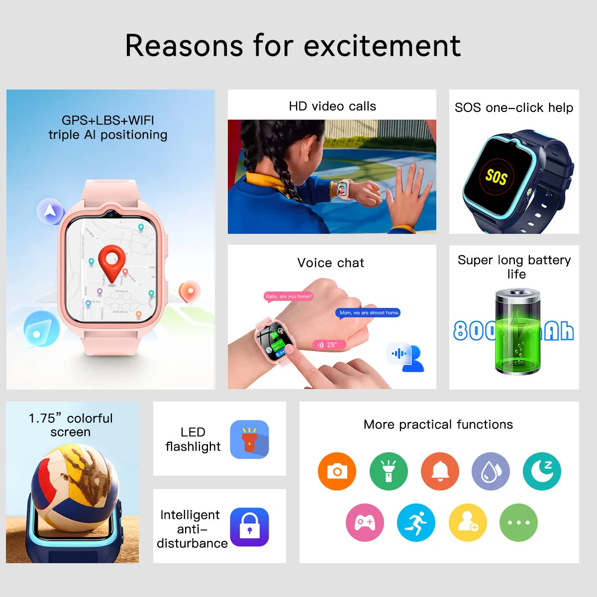 Kids Smart Watch (GPS - SOS)