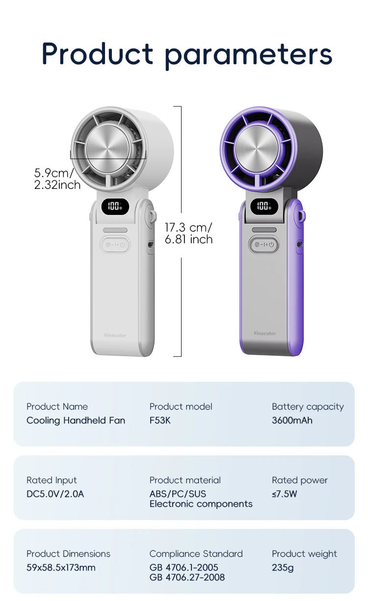 KINSCOTER - Free Control High Speed Turbo Fan