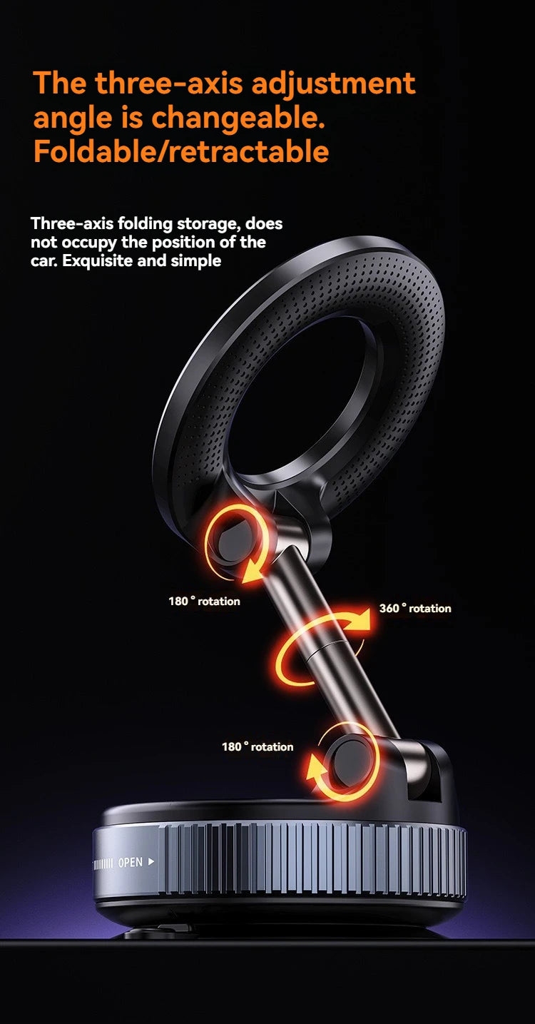 Car Mount Vacuum Magnetic Holder Strong Suction Stand .